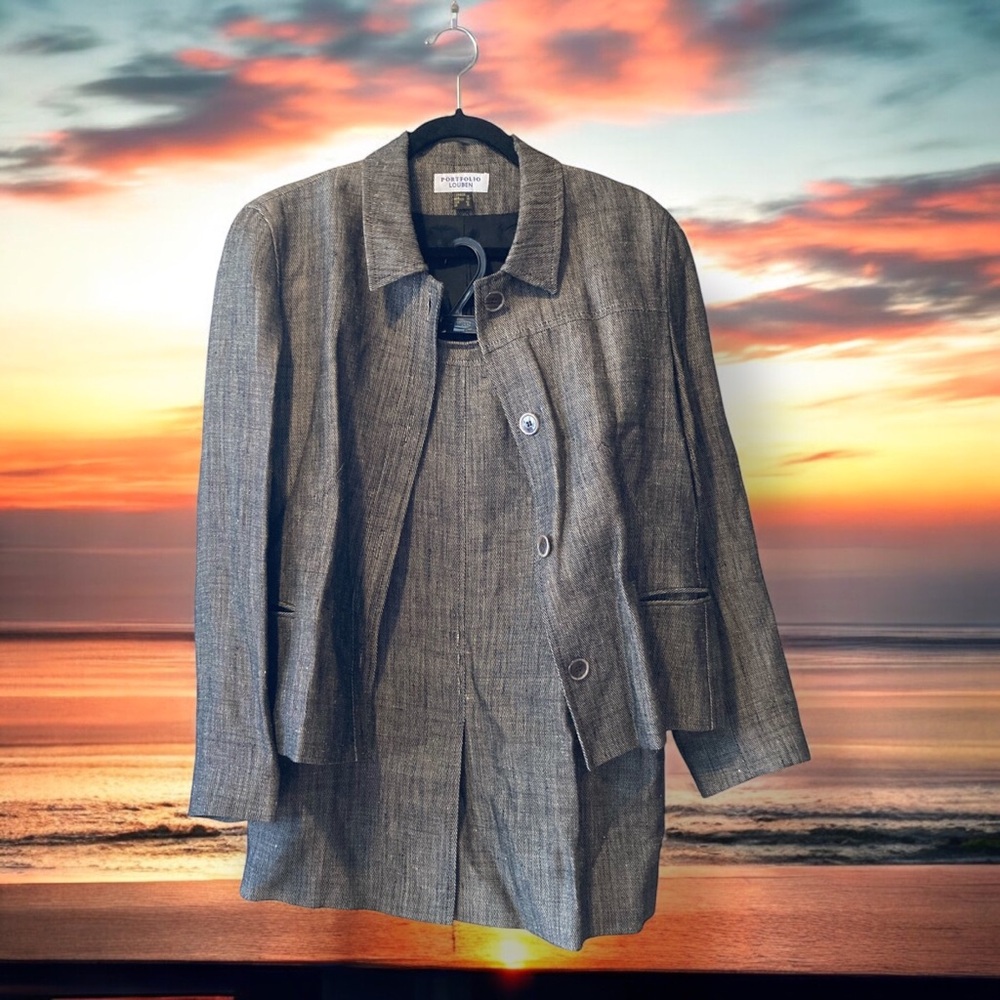Portfolio Louben Blazer and Skirt Set